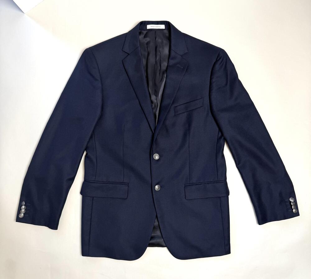 Joseph Abboud Suit Jacket Mens 40R Blue Loro Piana Super 120s Wool Blazer 2 Btn